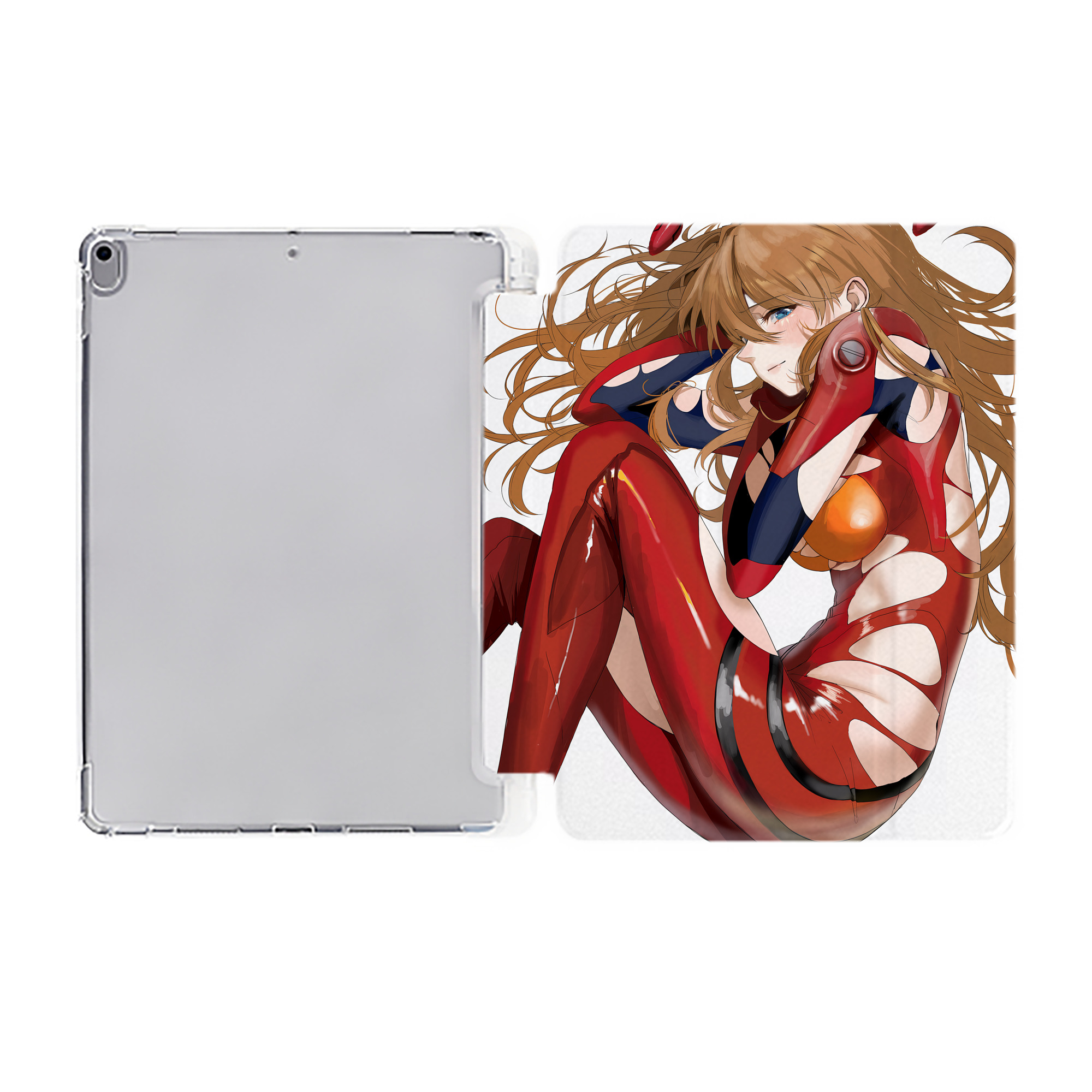 （画像用） EVA 新世紀エヴァンゲリオン IPad ケース ペン収納付き 三つ折りスタンド PUレザー×シリコン 対応機種9.5/10.5/10.9インチ